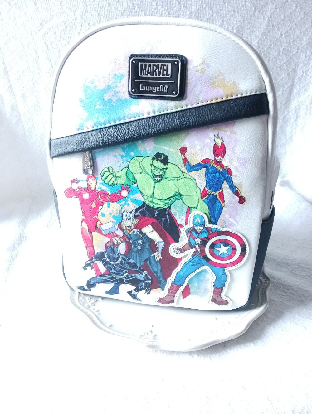 Loungefly × Disney Marvel Artist Series Sara Pichelli Avengers Mini Backpack